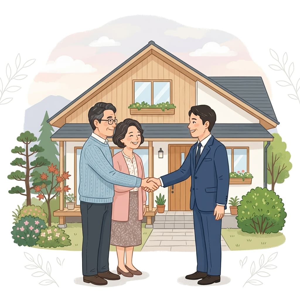 即日買取のスピード現金化をイメージした、引っ越し準備をする男性のイラスト