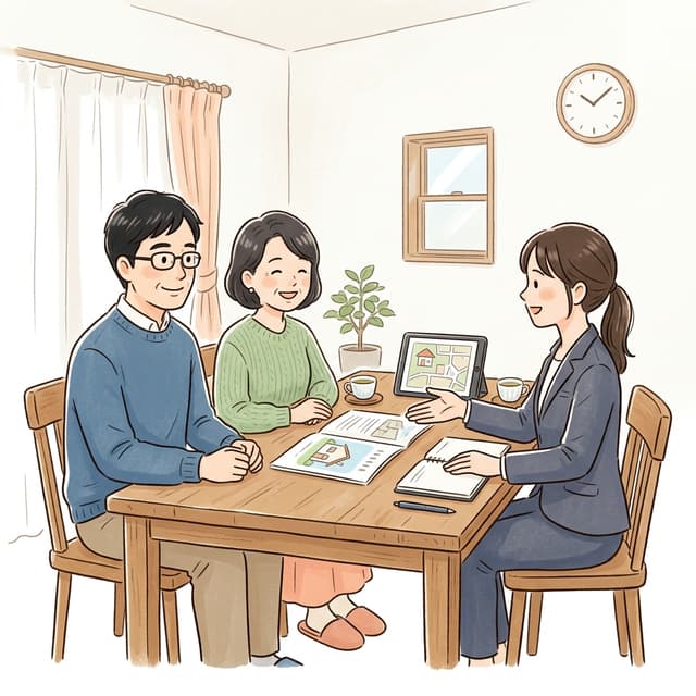 スマートフォンで無料の売却相談や査定を申し込むイメージイラスト