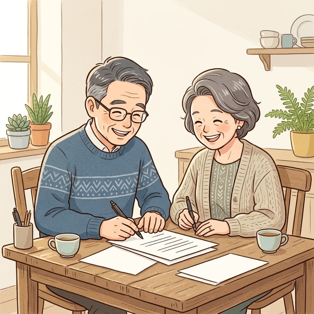 仲介と買取の複数の査定結果プランを比較・提示するイメージイラスト